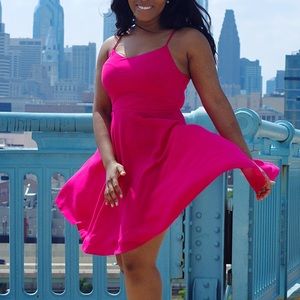 OLD NAVY Hot Pink Babydoll Dress